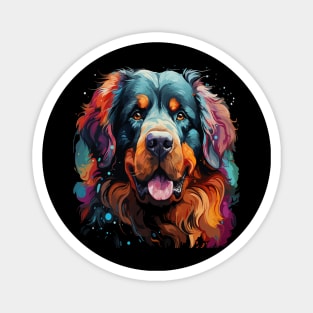 Tibetan Mastiff Rainbow Magnet